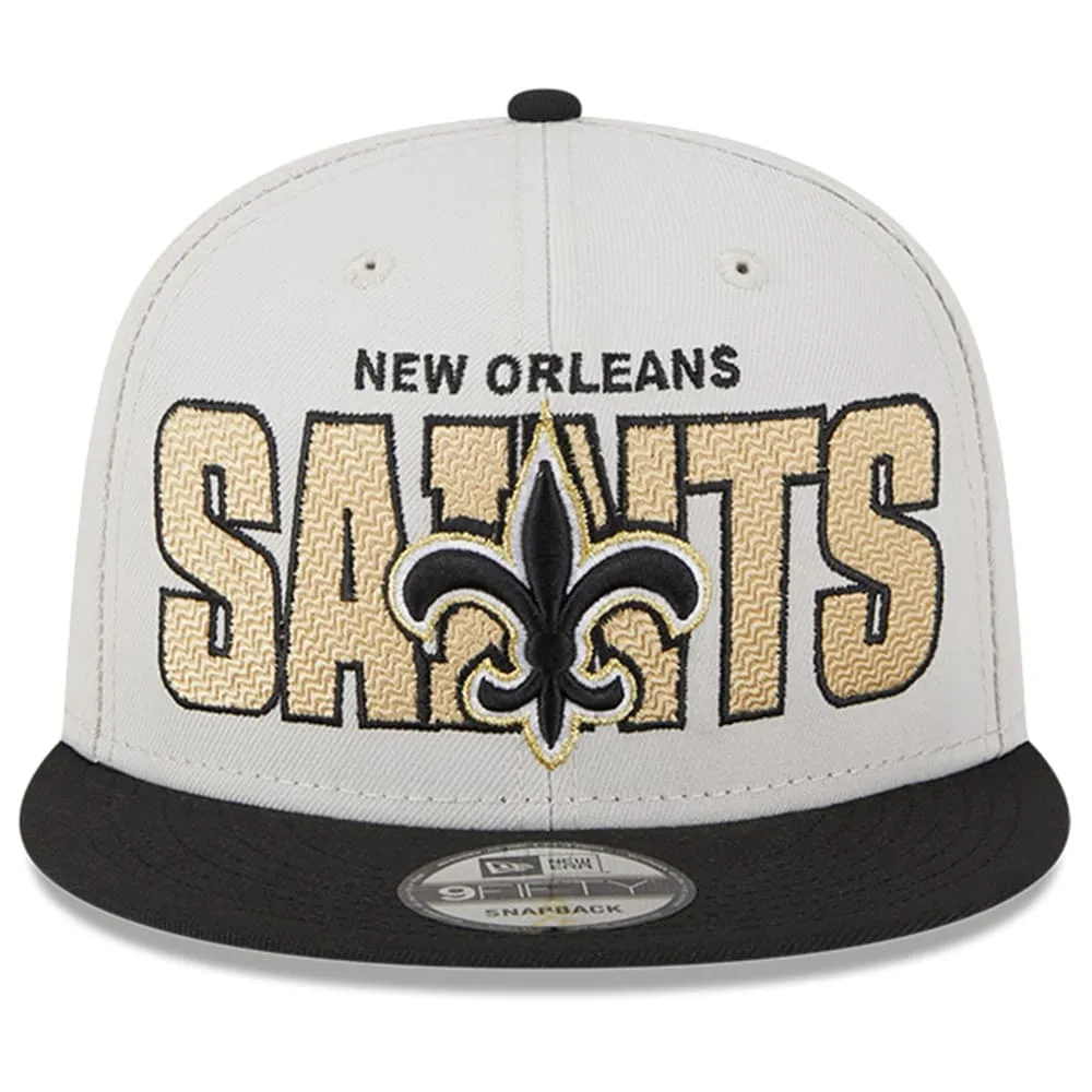 Youth New Era Stone/Black New Orleans Saints 2023 NFL Draft 9FIFTY