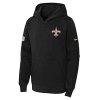 Youth Nike Black New Orleans Saints Club Fleece Pullover Hoodie