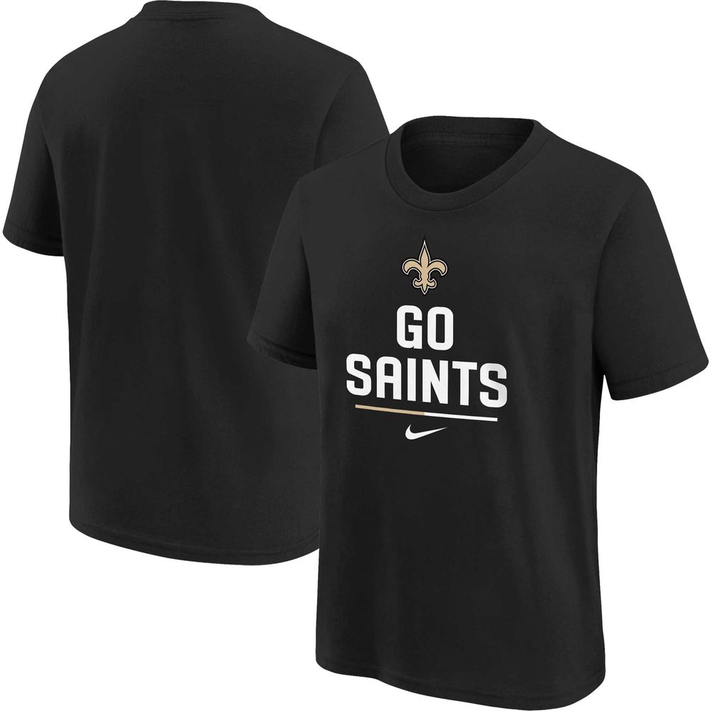 Nike Youth Nike Black New Orleans Saints Team Slogan T-Shirt