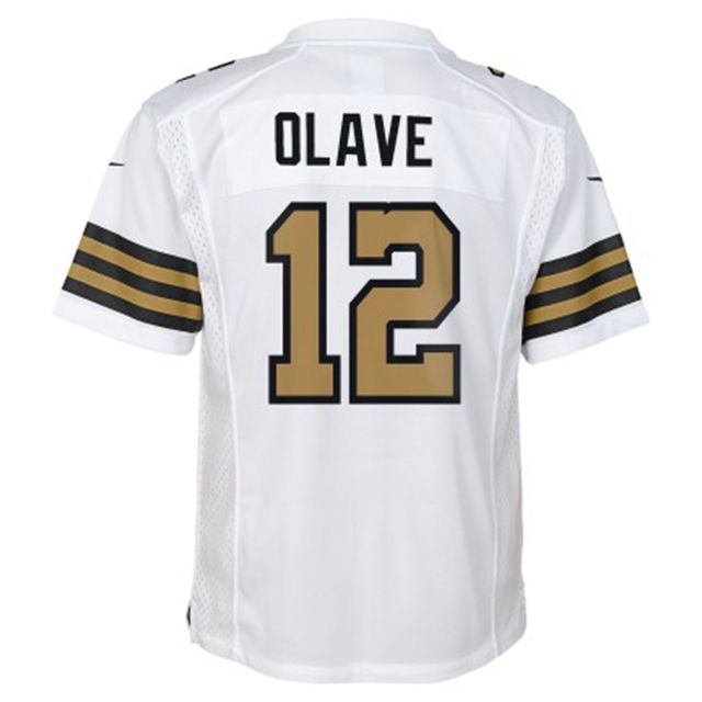 Maillot Nike Chris Olave blanc pour jeune des Saints de la Nouvelle-Orléans, match alternatif