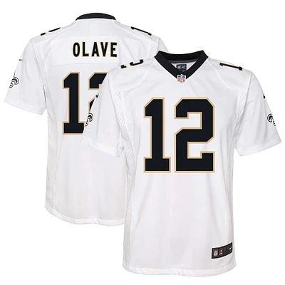 Maillot de match Nike Chris Olave blanc pour jeunes des New Orleans Saints