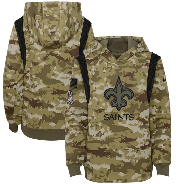 New Orleans Saints Nike Prime Logo Therma Pullover Hoodie - Mens