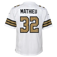 Maillot Nike Tyrann Mathieu blanc pour jeune des Saints de la Nouvelle-Orléans