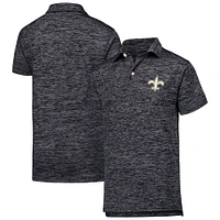 Polo noir Wes & Willy New Orleans Saints Cloudy Yarn pour jeunes