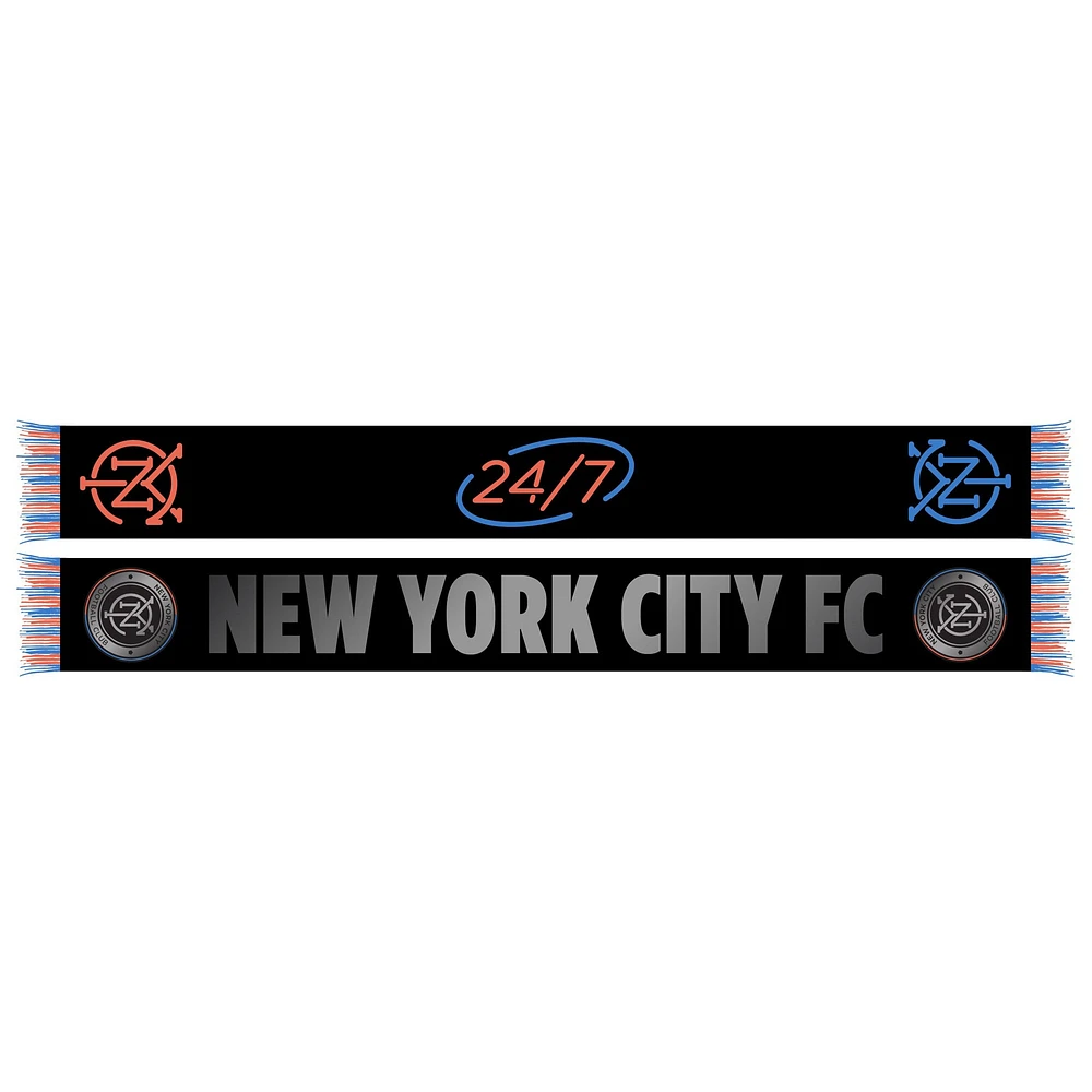 Écharpe noire à crochet en jersey New York City FC 2024