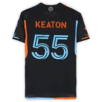 Maillot adidas noir dédicacé Keaton Parks New York City FC n° 55, utilisé lors du match, saison 2024 de la MLS - Taille M
