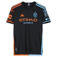 Maillot adidas noir dédicacé Keaton Parks New York City FC n° 55, utilisé lors du match, saison 2024 de la MLS - Taille M