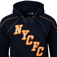 Men's Sport Design Sweden  Navy New York City FC Hat Trick Hockey Pullover Hoodie