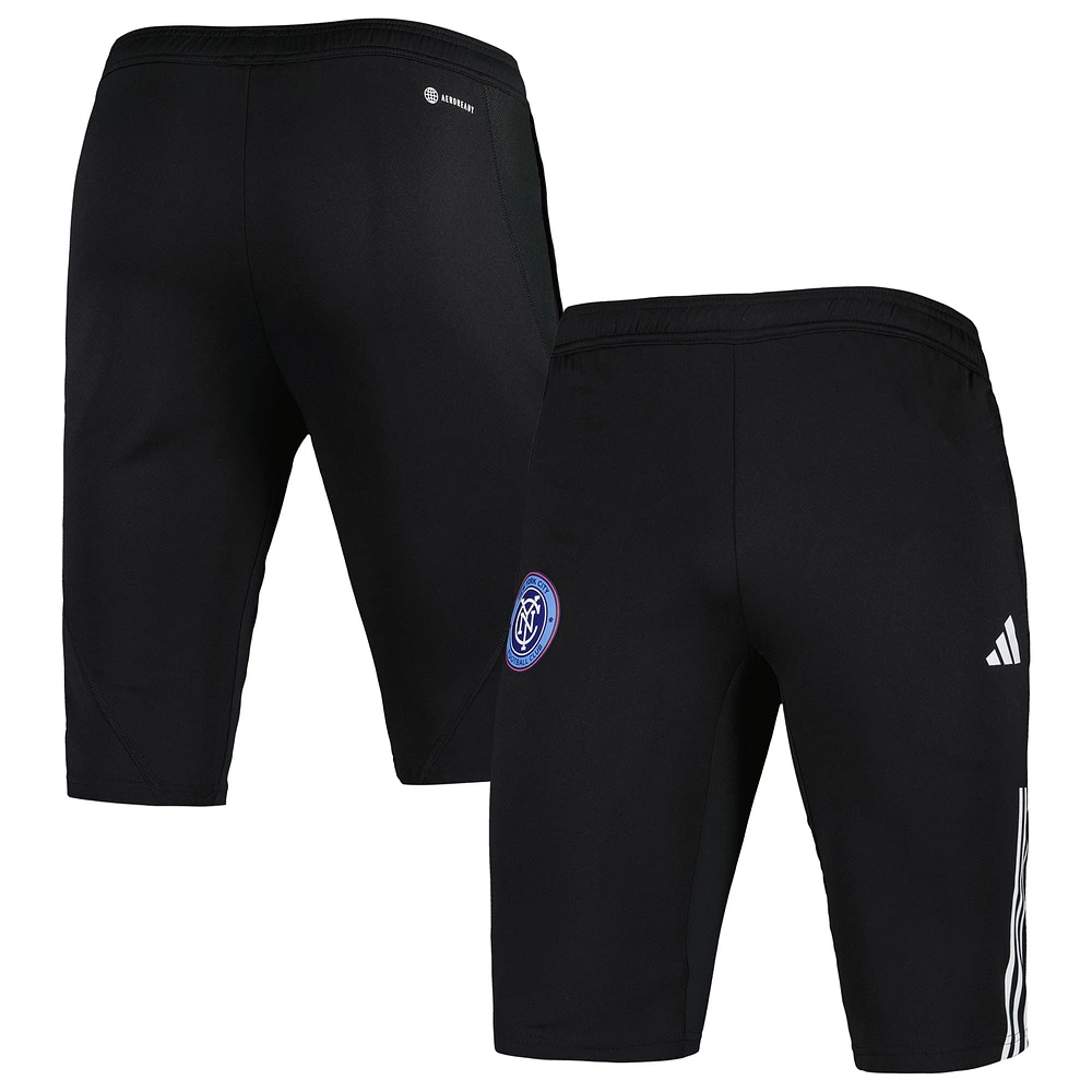 Men's adidas Black New York City FC 2023 On-Field Training AEROREADY Half Pants