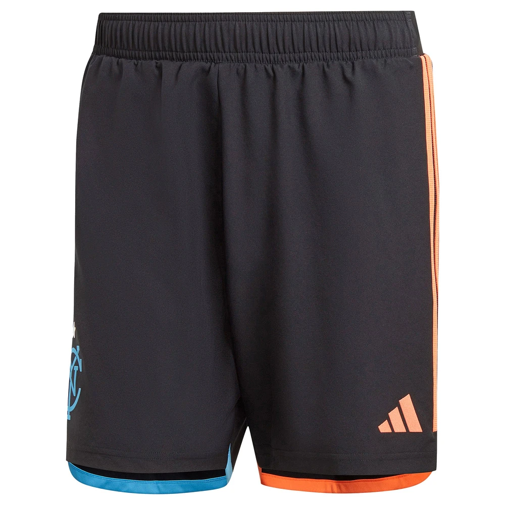 Men's adidas Black New York City FC 2024 Away Authentic Shorts