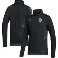 Haut d'échauffement raglan adidas New York City FC AEROREADY noir/gris pour homme