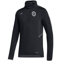 Men's adidas Black New York City FC COLD.RDY Raglan Warmup Pullover Jacket