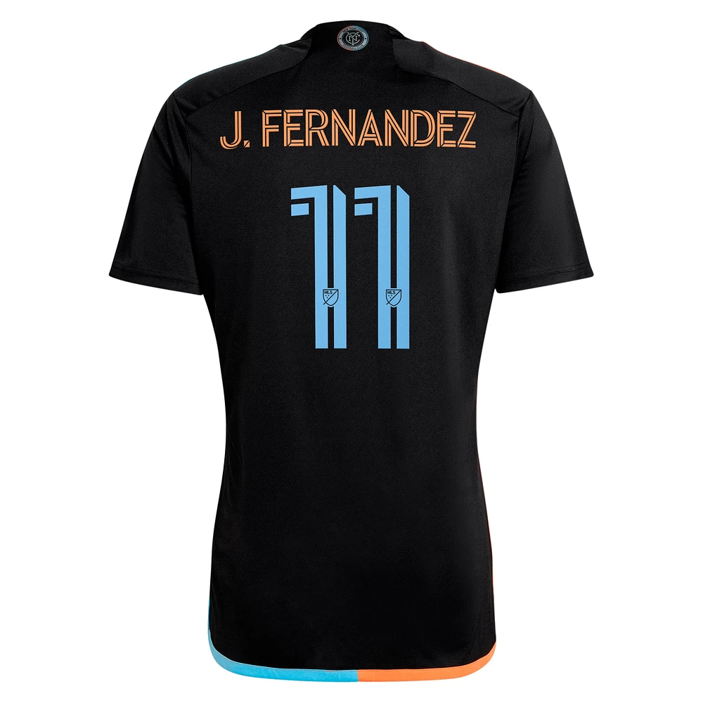 Men's adidas Julian Fernandez Black New York City FC 2024 24/7 Kit Replica Player Jersey