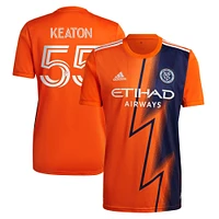 Men's adidas Keaton Parks Orange New York City FC 2023 The Volt Kit Replica Player Jersey