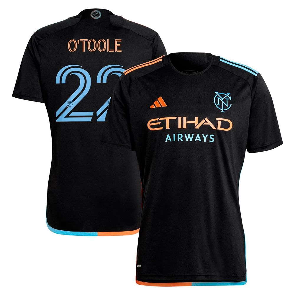 Men's adidas Kevin O'Toole Black New York City FC 2024 24/7 Kit Replica Player Jersey