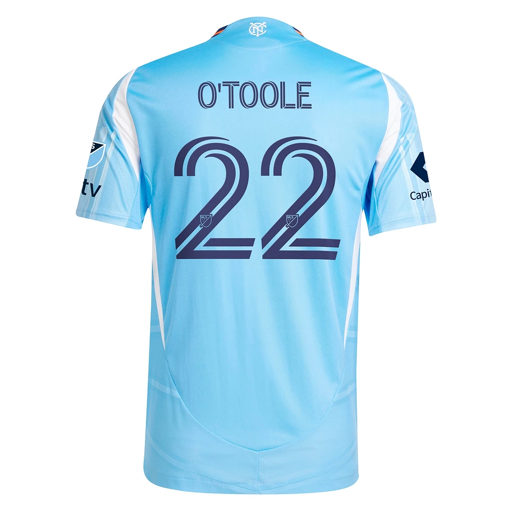 Men's adidas Kevin O'Toole Light Blue New York City FC 2025 The Excelsior Kit Authentic Player Jersey