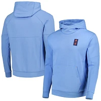 Men's adidas Light Blue New York City FC 2023 Player Travel Pullover Hoodie