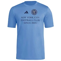 Men's adidas  Light Blue New York City FC 2025 Jersey Hook AEROREADY T-Shirt