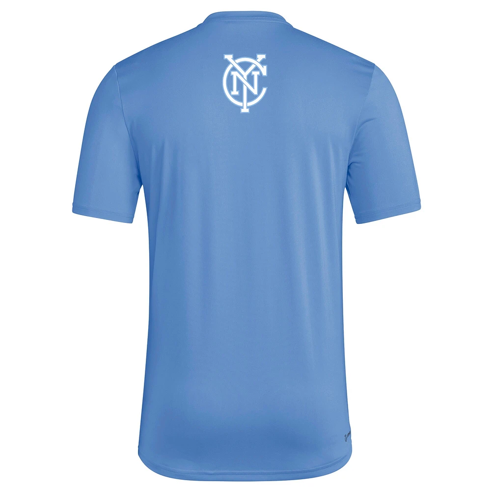 Men's adidas  Light Blue New York City FC 2025 Jersey Hook AEROREADY T-Shirt