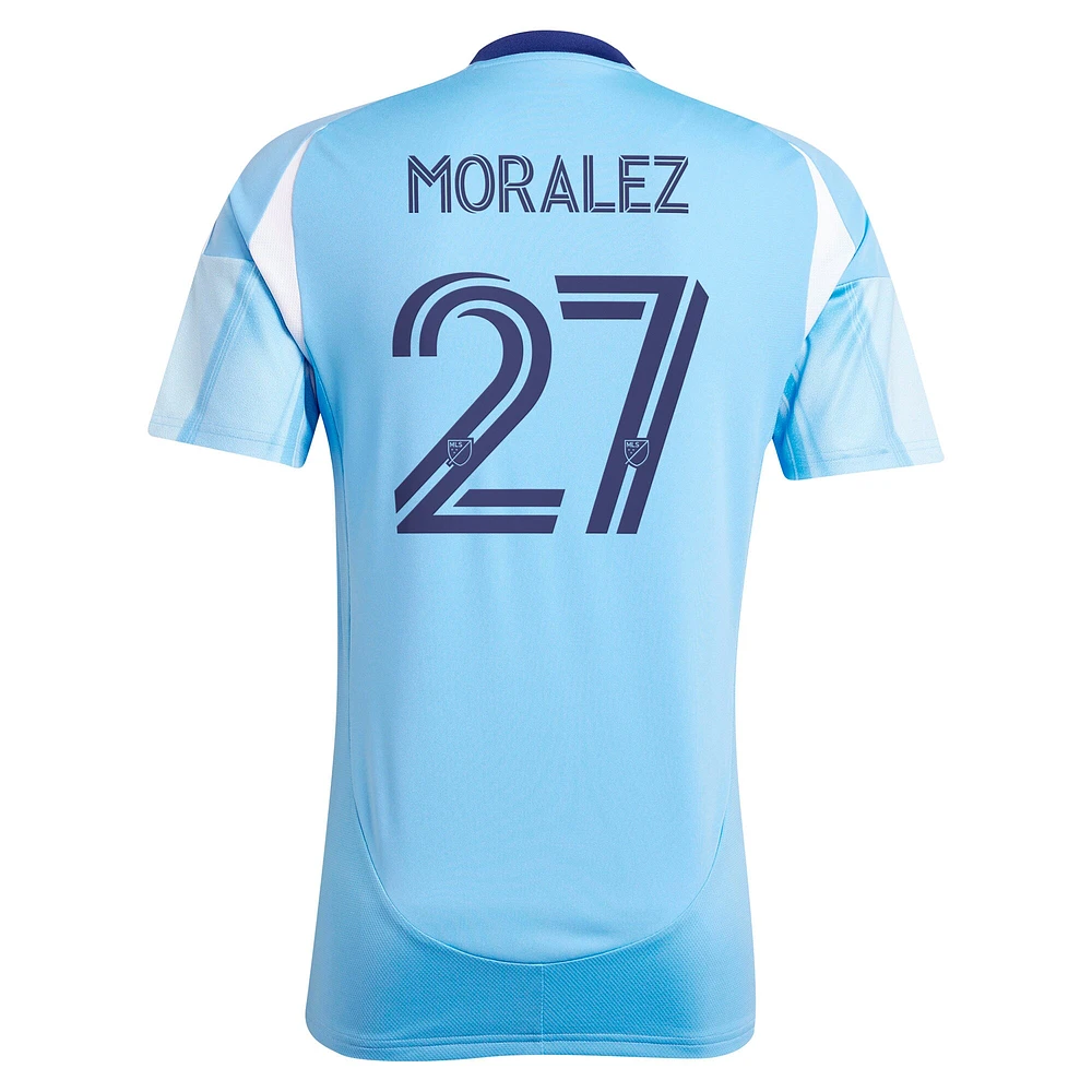 Maillot réplique du kit Excelsior New York City FC 2025 bleu clair pour homme adidas Maximiliano Moralez
