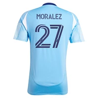 Maillot réplique du kit Excelsior New York City FC 2025 bleu clair pour homme adidas Maximiliano Moralez