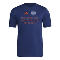 Men's adidas  Navy New York City FC 2025 Jersey Hook AEROREADY T-Shirt