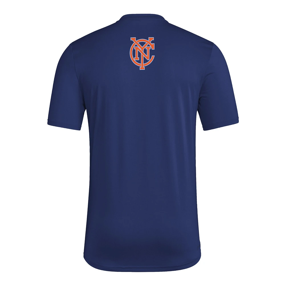 Men's adidas  Navy New York City FC 2025 Jersey Hook AEROREADY T-Shirt