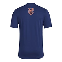 Men's adidas  Navy New York City FC 2025 Jersey Hook AEROREADY T-Shirt
