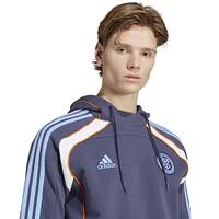 Men's adidas Navy New York City FC 2025 Travel Pullover Hoodie