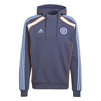 Men's adidas Navy New York City FC 2025 Travel Pullover Hoodie