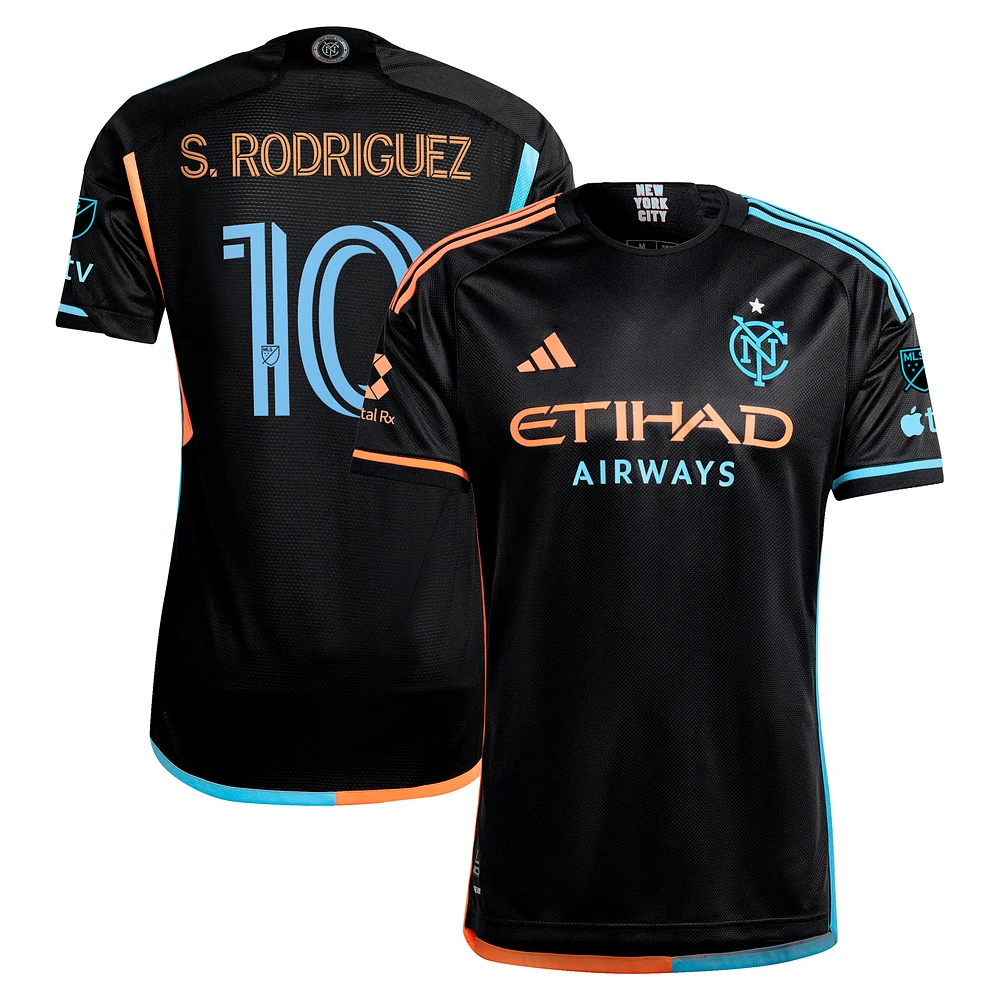 Men's adidas Santiago Rodríguez Black New York City FC 2024 24/7 Kit Authentic Player Jersey