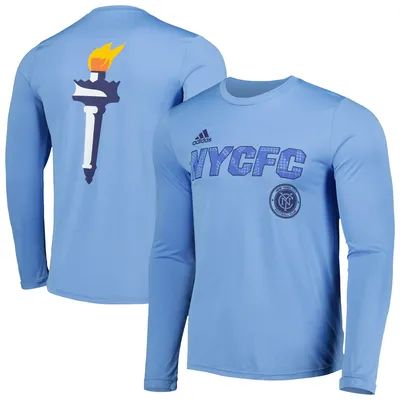 T-shirt à manches longues adidas Sky Blue New York City FC Jersey Hook AEROREADY pour homme