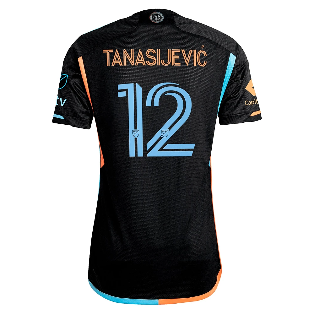 Men's adidas Strahinja Tanasijevic Black New York City FC 2024 24/7 Kit Authentic Player Jersey