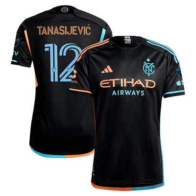 Maillot de joueur authentique adidas Strahinja Tanasijevic noir New York City FC 2024 24/7 pour homme