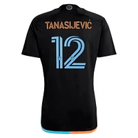 Men's adidas Strahinja Tanasijevic Black New York City FC 2024 24/7 Kit Replica Player Jersey