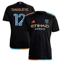 Men's adidas Strahinja Tanasijevic Black New York City FC 2024 24/7 Kit Replica Player Jersey