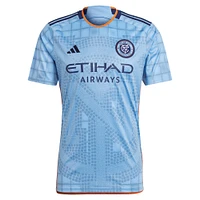 Men's adidas Strahinja Tanasijevic Light Blue New York City FC 2024 The Interboro Kit Replica Player Jersey