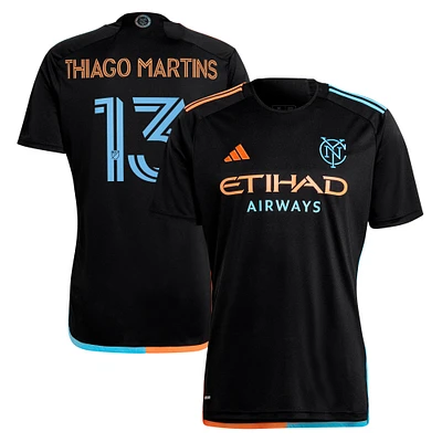 Maillot de joueur réplique adidas Thiago Martins noir New York City FC 2024 24/7 Kit pour homme
