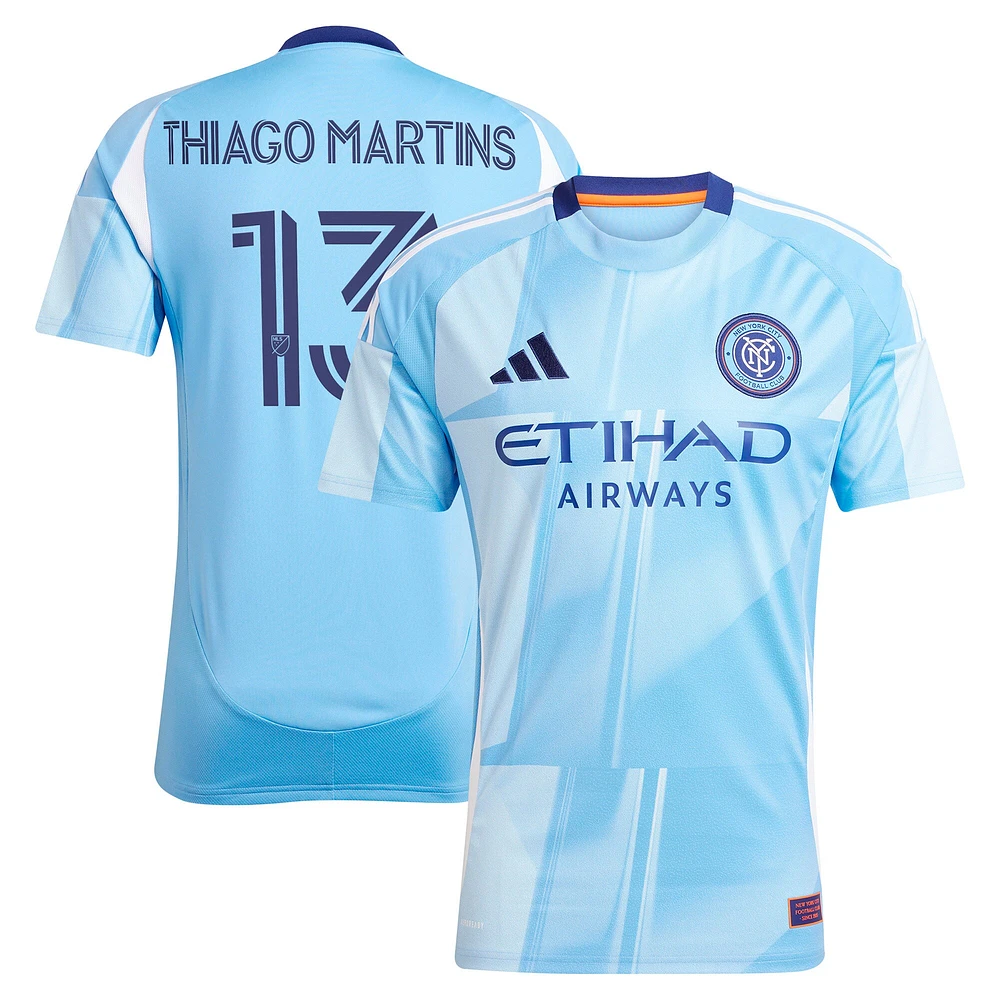 Maillot réplique du kit Excelsior 2025 de Thiago Martins pour homme bleu clair adidas