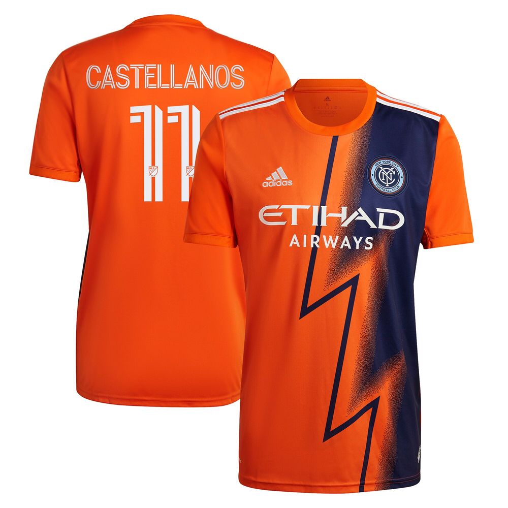 Men's adidas Valentin Castellanos Orange New York City FC 2022 The Volt Kit Replica Player Jersey