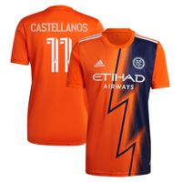 Men's adidas Valentin Castellanos Orange New York City FC 2022 The Volt Kit Replica Player Jersey