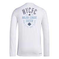 Men's adidas White New York City FC Local Stoic Long Sleeve T-Shirt