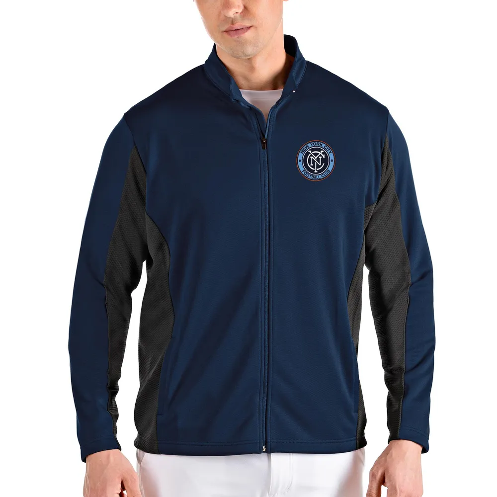 Houston Texans Antigua Course Full-Zip Jacket - Heathered Navy