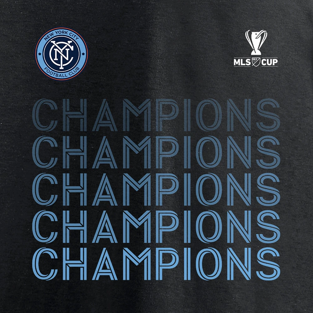 T-shirt standard noir Fanatics pour hommes New York City FC 2021 MLS Cup Champions