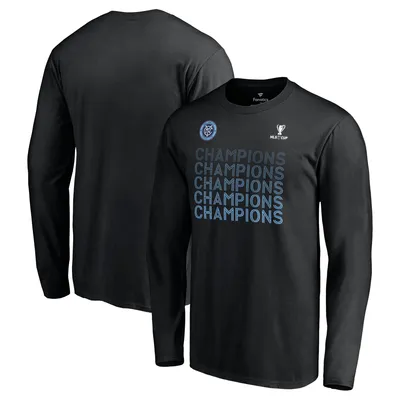 New York City FC Fanatics Branded 2021 MLS Cup Champions Standard Long Sleeve T-Shirt - Black