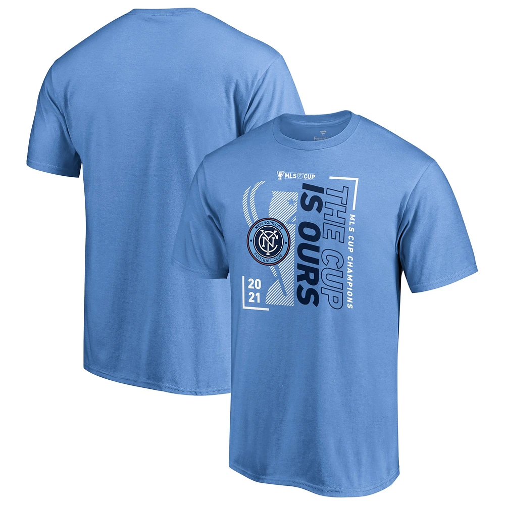 T-shirt Fanatics Branded Sky Blue pour homme New York City FC 2021 MLS Cup Champions Parade