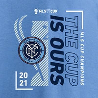 T-shirt Fanatics Branded Sky Blue pour homme New York City FC 2021 MLS Cup Champions Parade