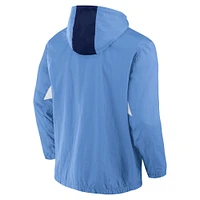 Veste à capuche tissée quart de zip New York City FC bleu ciel Fanatics pour homme