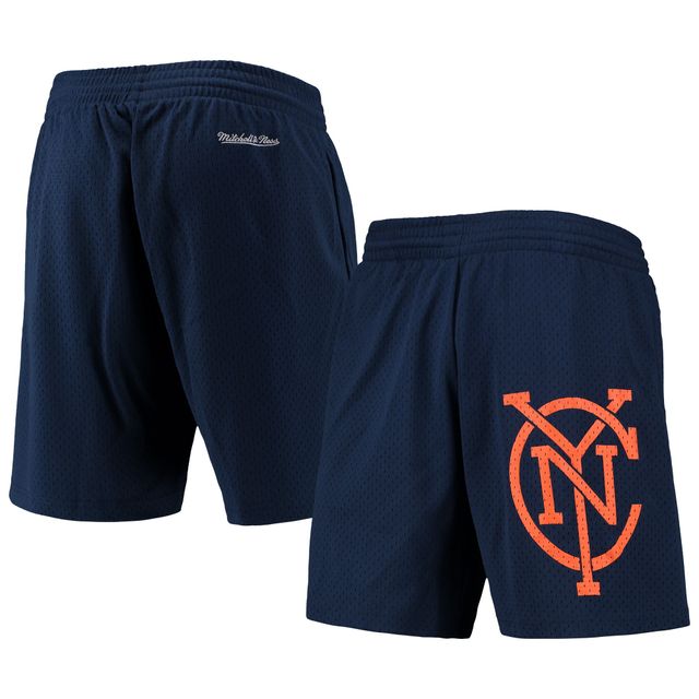 Short bleu marine à monogramme New York City FC Mitchell & Ness pour homme