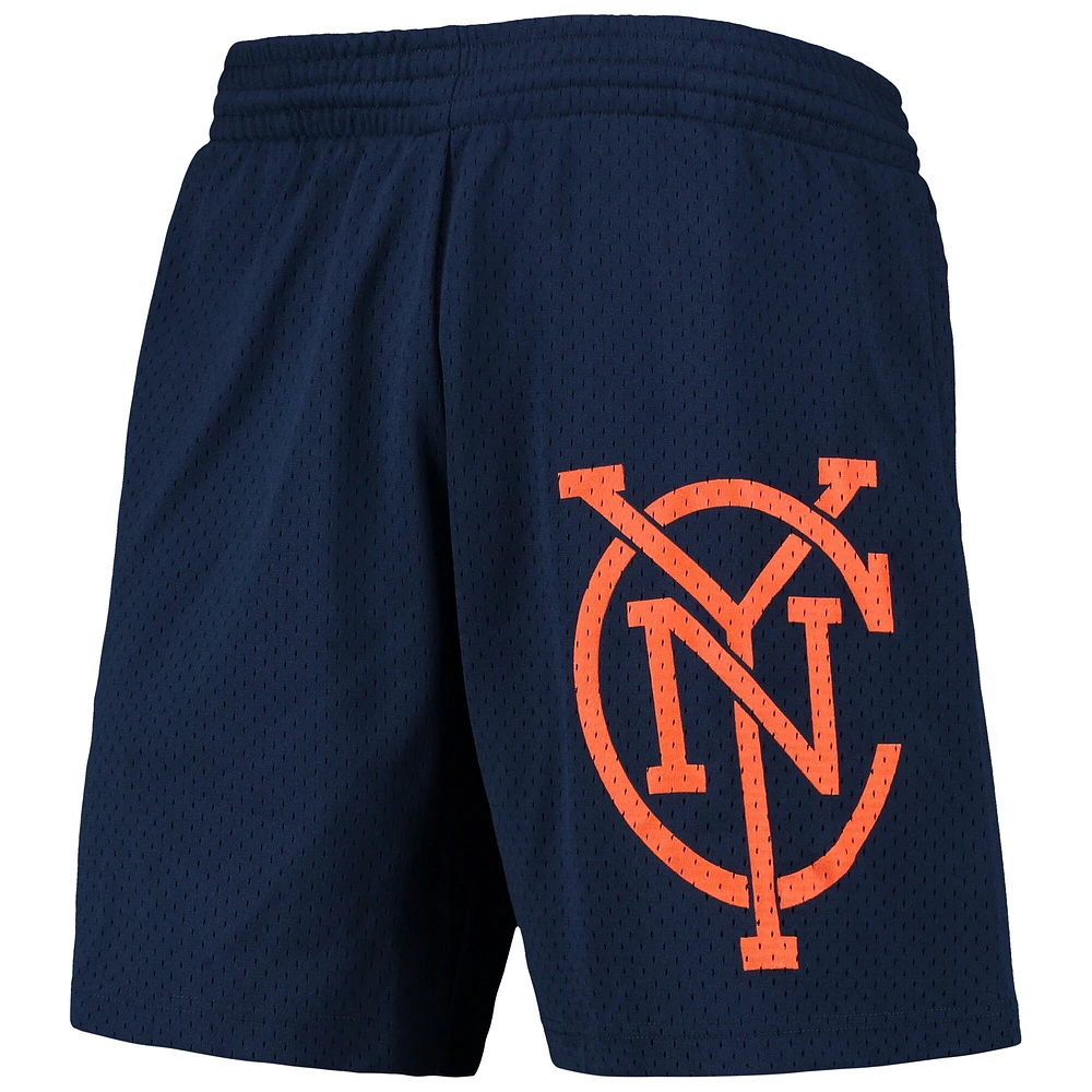 Men's Mitchell & Ness Navy New York City FC Monogram Shorts